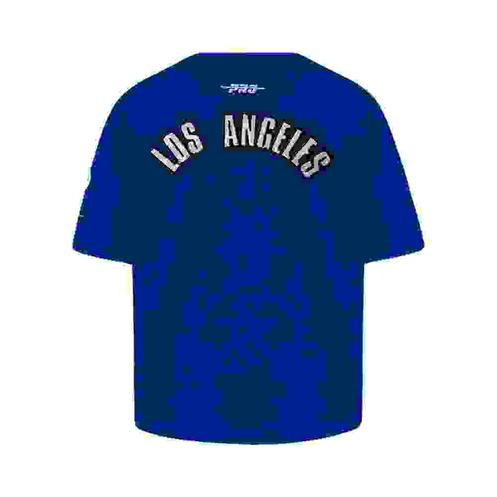Pro Standard MLB Los Angeles Dodgers Classic Big Girls' Blue Short Sleeve Boxy Top